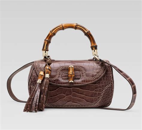 zumi coccodrillo gucci manici bamboo|history of gucci bamboo bags.